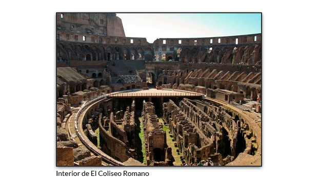 El interior de el coliseo Romano