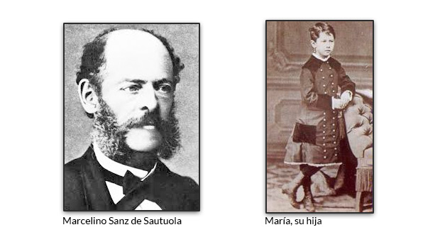 Marcelino Sanz de Sautuola y María, su hija