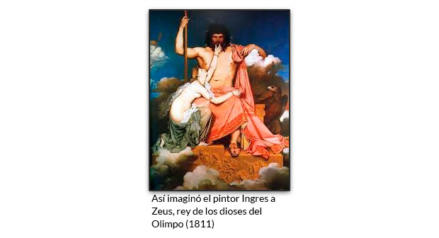 Así imaginó el pintor Ingres a Zeus, rey de los dioses del Olimpo (1811)