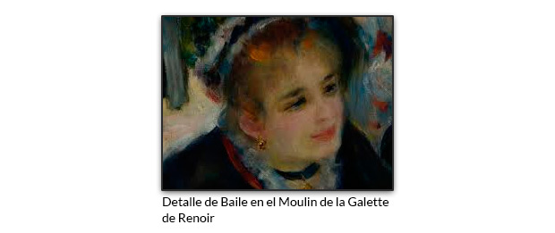 Detalle de Baile en el Moulin de la Galette de Renoir